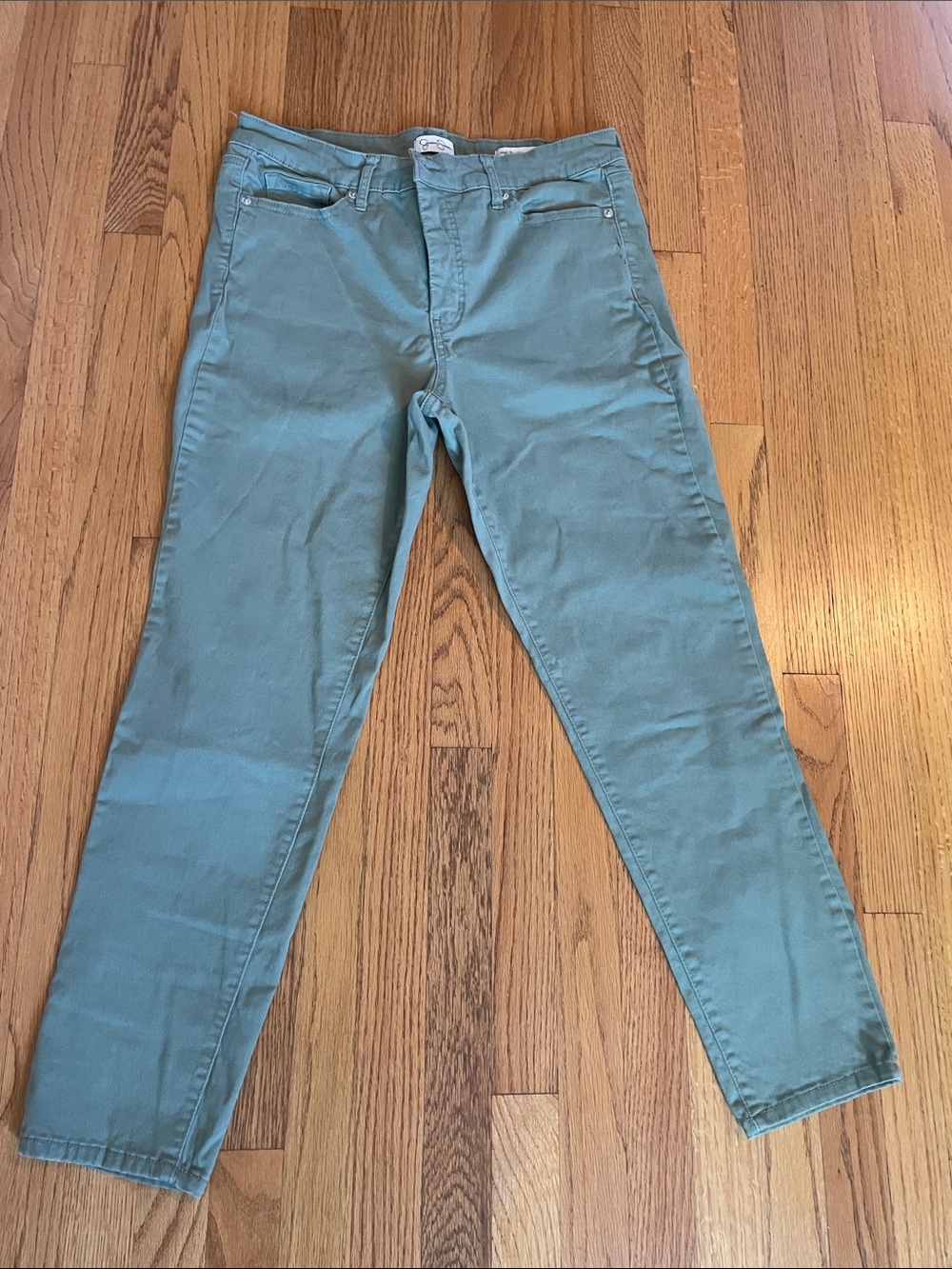 Jessica Simpson High-Rise Skinny Ankle Pants - Sage